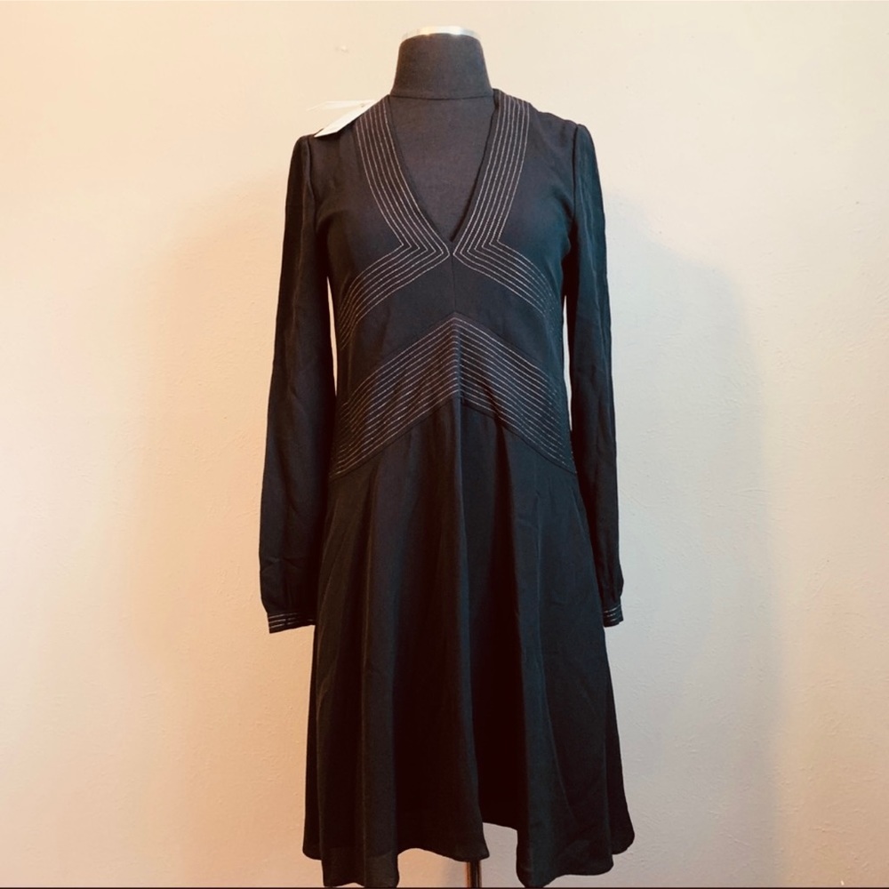 Tory Burch Verenne Embroidered Silk Tunic Dress Size 2 - Picture 2 of 7